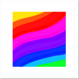 Colorful stripes pride month art Posters and Art